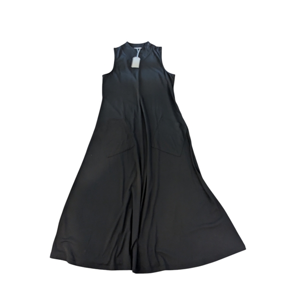 New Black Maxi Dress By Exclusive Heart Sleeveless Knit Relaxed Casual NWT Sz L - Picture 5 of 8